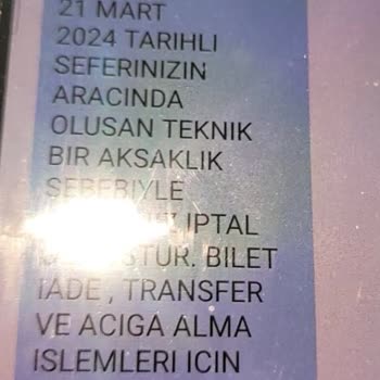 Varan Turizm Sefer İptali Şikayeti