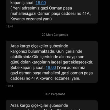 Yalova Aras Kargo Çiçekçiler Şubesi