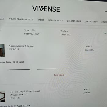 Vivense İptal Edilen Ürünün Ödemesinin Yapılmaması