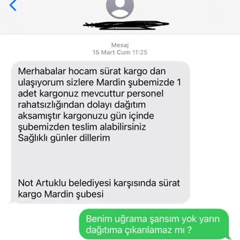 Sürat Kargo Hepsiburada Siparişim Kargo Bahanesiyle Teslim Edilmedi