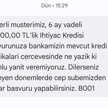 Enpara Faizsiz Kredi Reddedildi