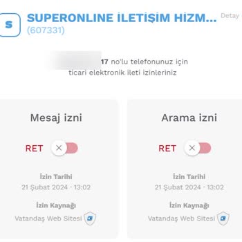 Superonline ETK-İYS Aykırı Çağrılar Ve Merkezin Bilgisizliği