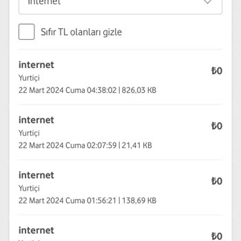 Vodafone Gece Yatarken Kendiliğinden İnternetim Gitmiş