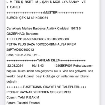 Bellona Mil Mobilya Kusurlu Ürün