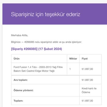 Sanal Yağ Market Beklenen Bakım Seti Hüsranı