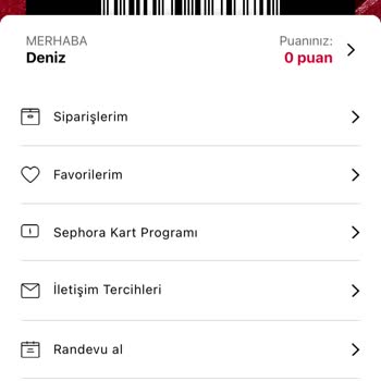 Sephora Kart Puan Silinme