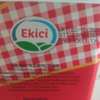 Ekici Peynir Ekici Lokum Kıvamında Beyaz Peynirde Asitli Tat Sorunu