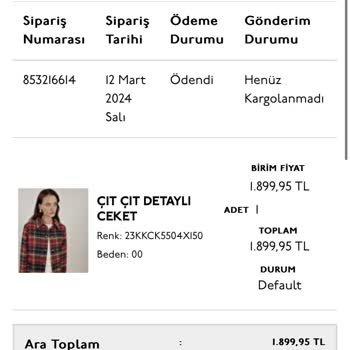 Yargıcı Siparişim 10 Gündür Elime Ulaşmadı.