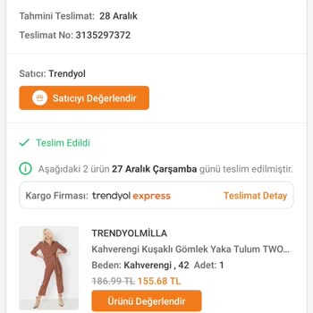 Trendyolmilla Milla'dan Alınan Tulum Yırtılma Ve Kalitesiz Kumaş