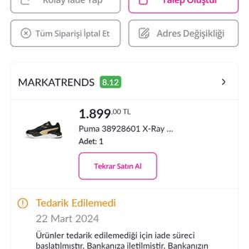 Angeloscarpe.com Sipariş İptal Edilmesi
