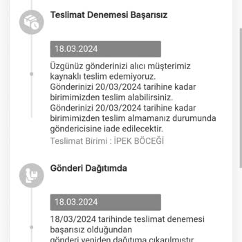 MNG Kargo Ürünümü Getirmeden İade Etti
