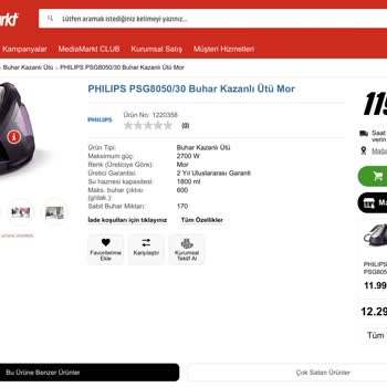 Media Markt Online Alışveriş Hatası...