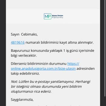 Anadolu Sigorta Mağduriyeti Ve Şahane Kurumsallığı