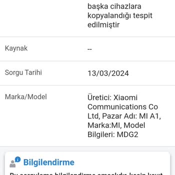 Trendyol IMEI Kodu Kopyalanmış Ürün... Telefon Kapandı.