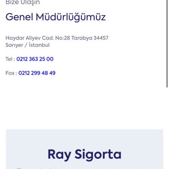 Ray Sigorta Ulaşılmıyor Cevap Vermiyor