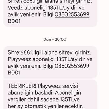 Türk Telekom İzinsiz Playweez E Üye Etmesi