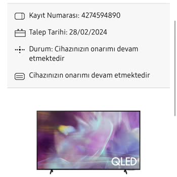 Samsung Televizyon Arızası Ve Ürünün Geç Gelmesi