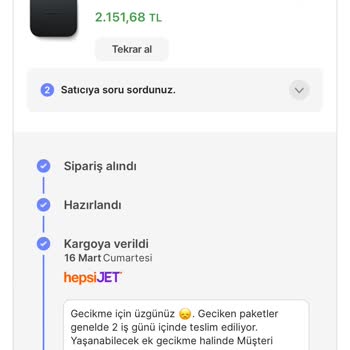 Hepsijet Hayal Kırıklığı Müşterisiyle İlgilenmiyor