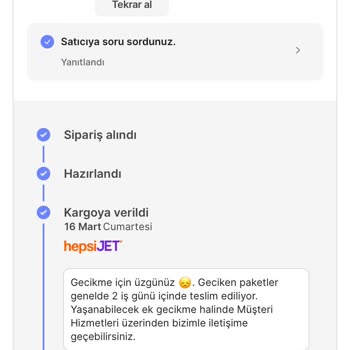 Hepsijet Hayal Kırıklığı Müşterisiyle İlgilenmiyor