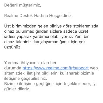 Realme Garantisi Ücret İadesi Sorunu