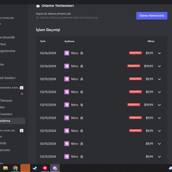 Discord Habersiz Kartımdan Çekim Yaptı
