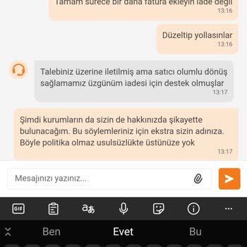 Trendyol Kurumsal Fatura Düzeltme Talebini Gerçekleştirmiyor