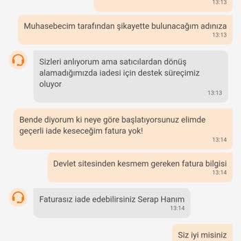 Trendyol Kurumsal Fatura Düzeltme Talebini Gerçekleştirmiyor