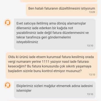 Trendyol Kurumsal Fatura Düzeltme Talebini Gerçekleştirmiyor