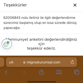 Migros Sanal Market Problemi