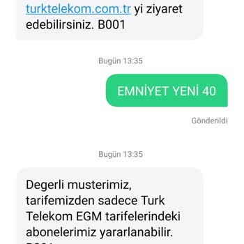 Ttm EMG 40gb Paketi Hakkında Türk Telekom Şikayetçiyim