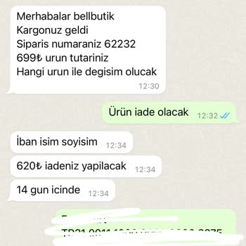 Bell Butik İade Ücretimi Vermiyor