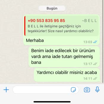 Bell Butik İade Ücretimi Vermiyor