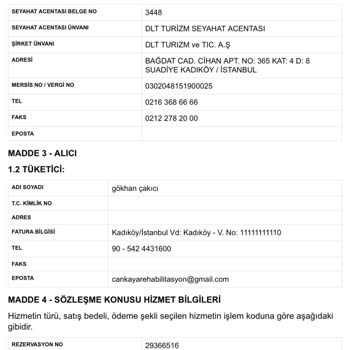 Tatil Sepeti Mardin Rezervasyonumuzun Yasadışı Olarak İptali