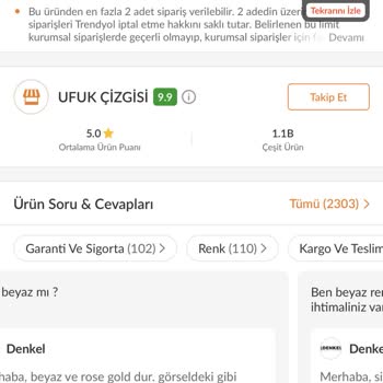 Trendyol Ürün Satışı Var Ürün Yok