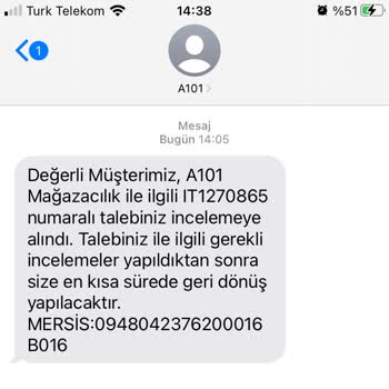 40adet Mavi A101 Alışveriş Kartı Karşılığı Faturam Verilmedi