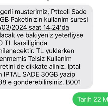Pttcell İlk Ay 299 TL Olan İkinci Ay 410 TL Bu Ne Arkadaş