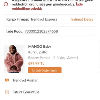 Mango Kısmi İade Hayal Kırıklığı: 700₺ Geri Ödeme Beklentisi