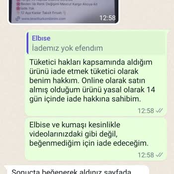 Tesettür Kombinim - Toprak Boutique Kalitesiz Ürün Ve İade Kabul Etmeyip Müşteriyi Mağdur Ediyorlar.