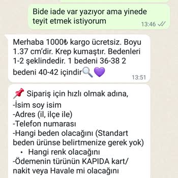 Sehrimodabutik İade Şikayeti