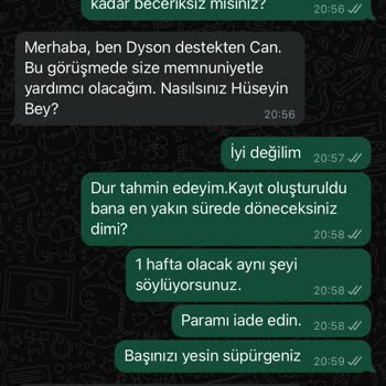 Dyson.com.tr Sipariş Almadan Paramı Aldı 22.999,00 TL