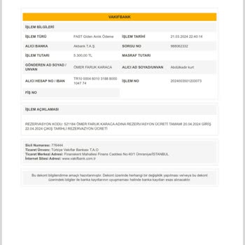 Sapancabungalovd.com Rezervasyon Sorunu Ve İptal İşlemleriyle İlgili Yaşadığım Mağduriyet