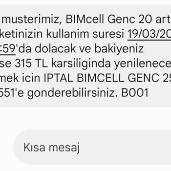 Bimcell Paket Neden Yüklenmedi