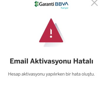 Garanti BBVA Kariyer Aktivasyon Kodu Alamıyorum