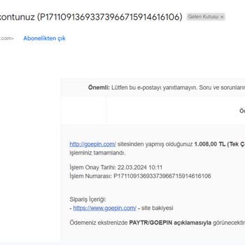 Goepin Ürün Teslimi Yapmıyor. Kimseye Ulaşılamıyor!