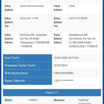 Sürat Kargo Kargo Teslimatı Sorunu