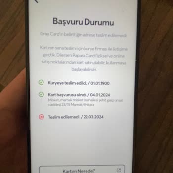 Papara Card Teslimat Problemi
