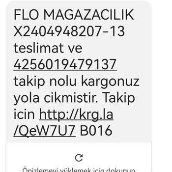 FLO Ayakkabı Bilgim Ve Talebim Dışında Adıma Kargo Gönderilmesi