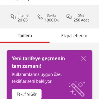 Vodafone Tarife Ücretlendirme Şu