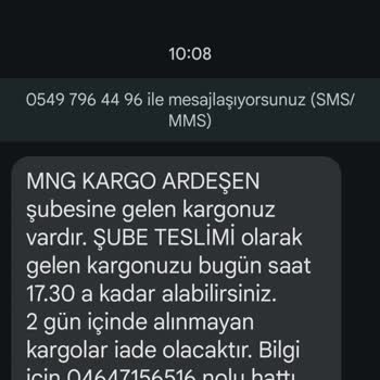 MNG Kargo Bulunduğum İlçede Eve Teslim Yapmıyor!
