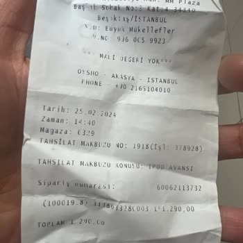 Oysho Ürün Teslim Problemi